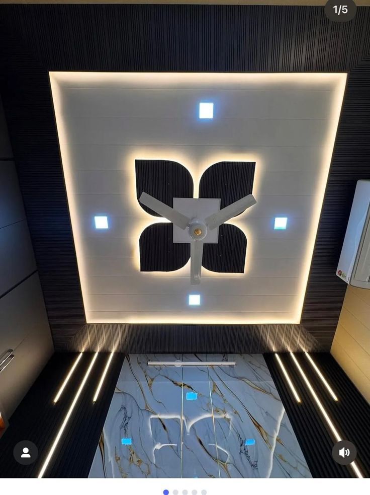 Linear light profile ceiling